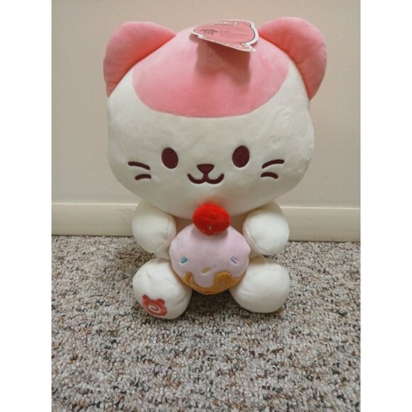 Anirollz Kittiroll cat holding cupcake 12" Medium Sitting Plushie NWT - Picture 1 of 6